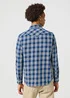 Wrangler Western Indigo Shirt Dark Wash Check
