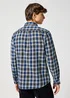 Wrangler One Pocket Indigo Shirt Navy Check