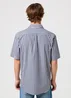 Wrangler Short Sleeve 1 Pocket Shirt Black Iris Check