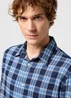 Wrangler Long Sleeve One Pocket Shirt Black Iris Check