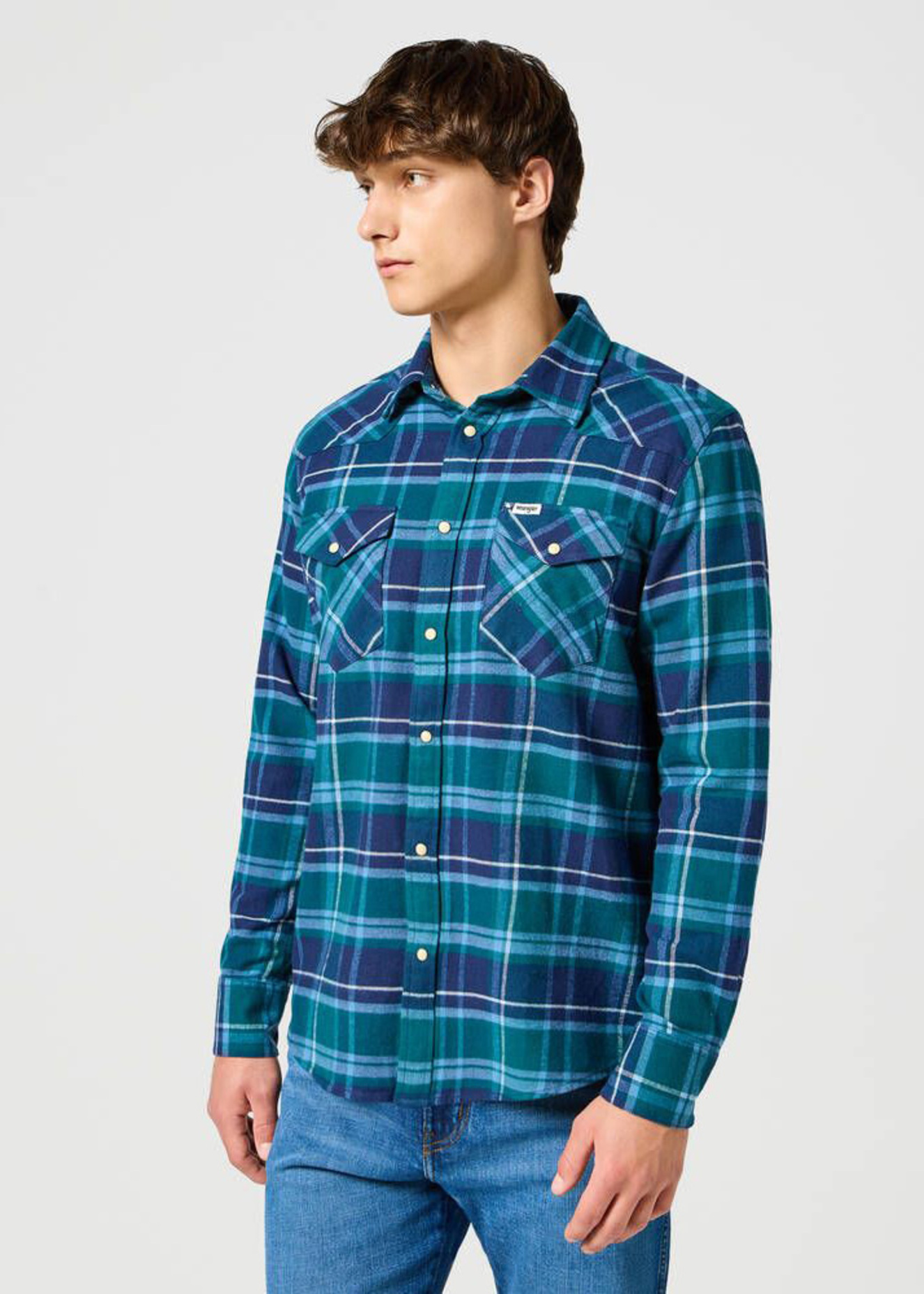 Wrangler Western Shirt Deep Tea - 112356766