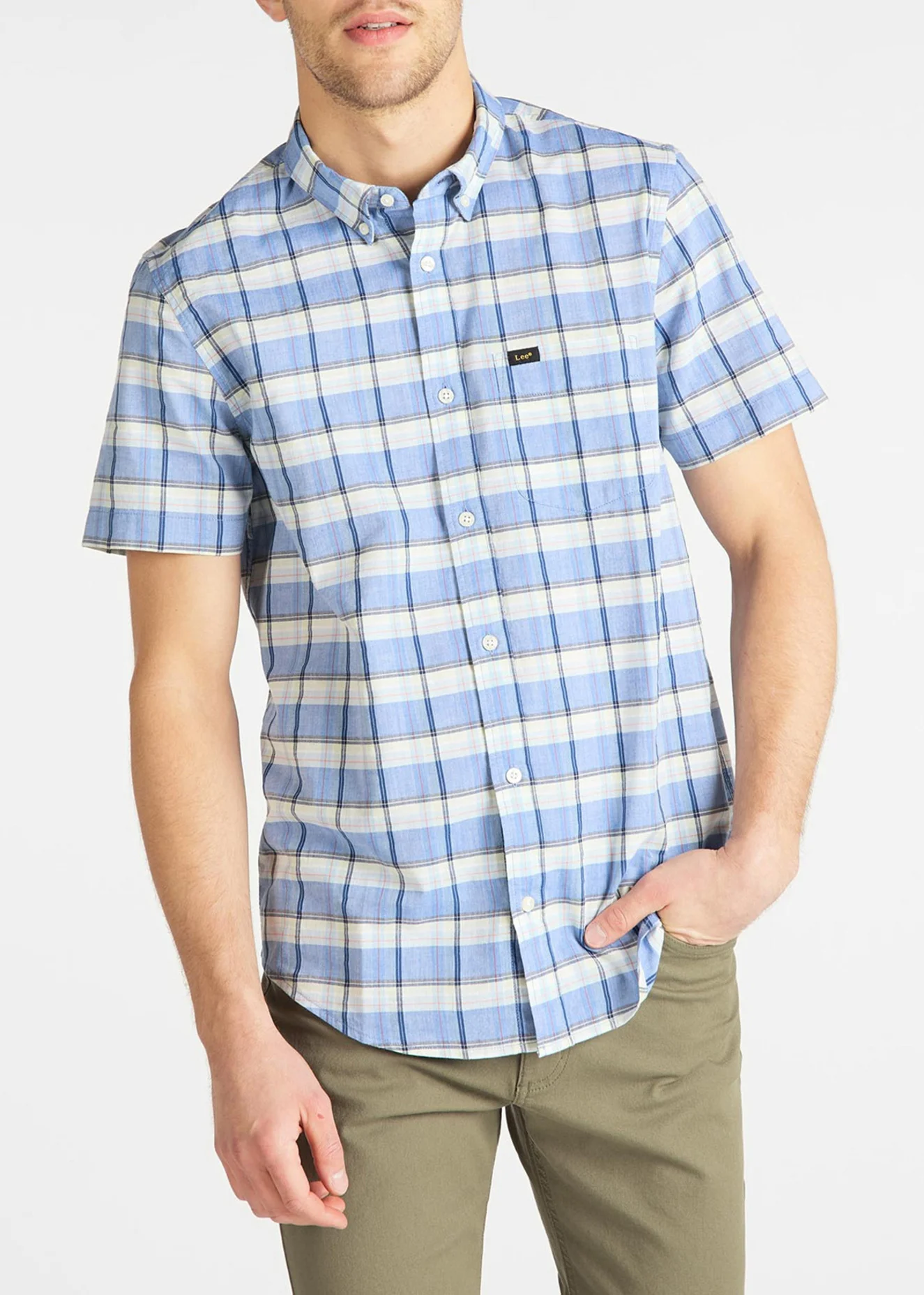 Lee Button Down Summer Blue
