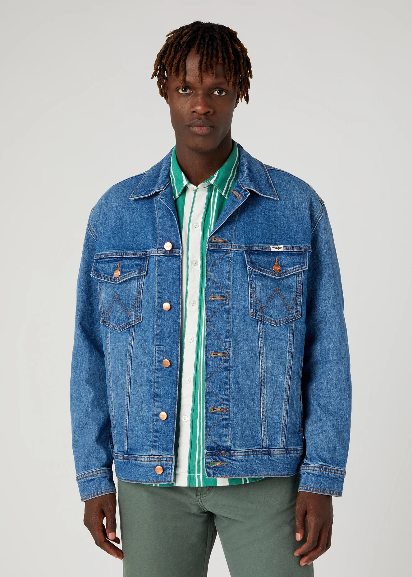 Wrangler Anti Fit Jacket Blue Eyes Blue