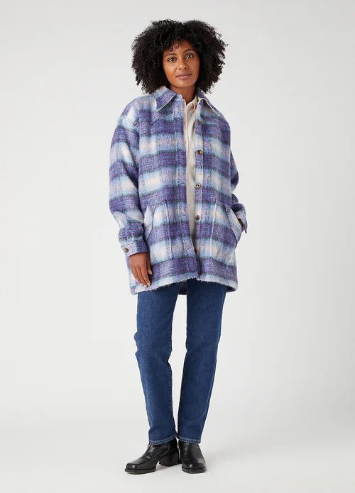 Wrangler Oversized Westenr Jacket Very Check - W4K1WOE14