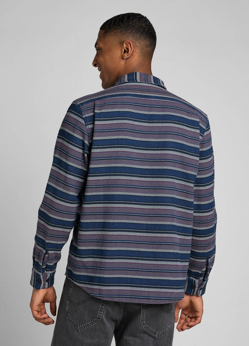 Lee Worker Shirt Indigo Stripe - L68HDZDK