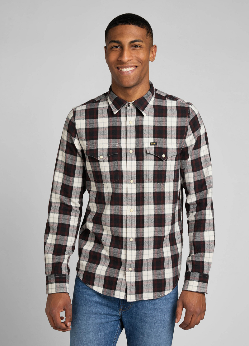 Lee Regular Western Shirt Velvet Beet Check - L66RDH74