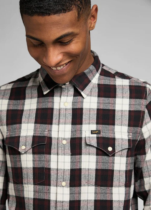 Lee Regular Western Shirt Velvet Beet Check