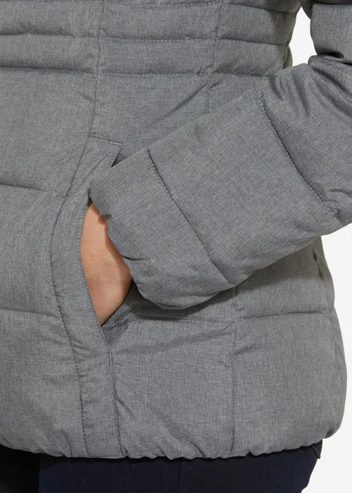 Wrangler Short Puffer Mid Grey Mel