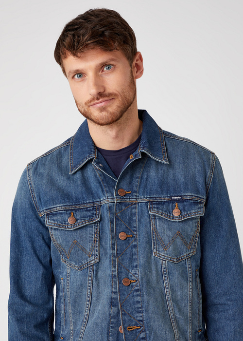 Wrangler Classic Denim Jacket Mid Stone - W4481514V