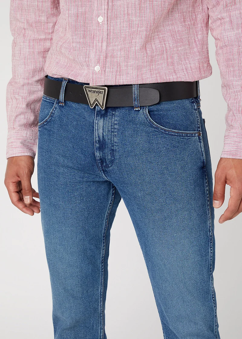 Wrangler Festival Logo Belt Black