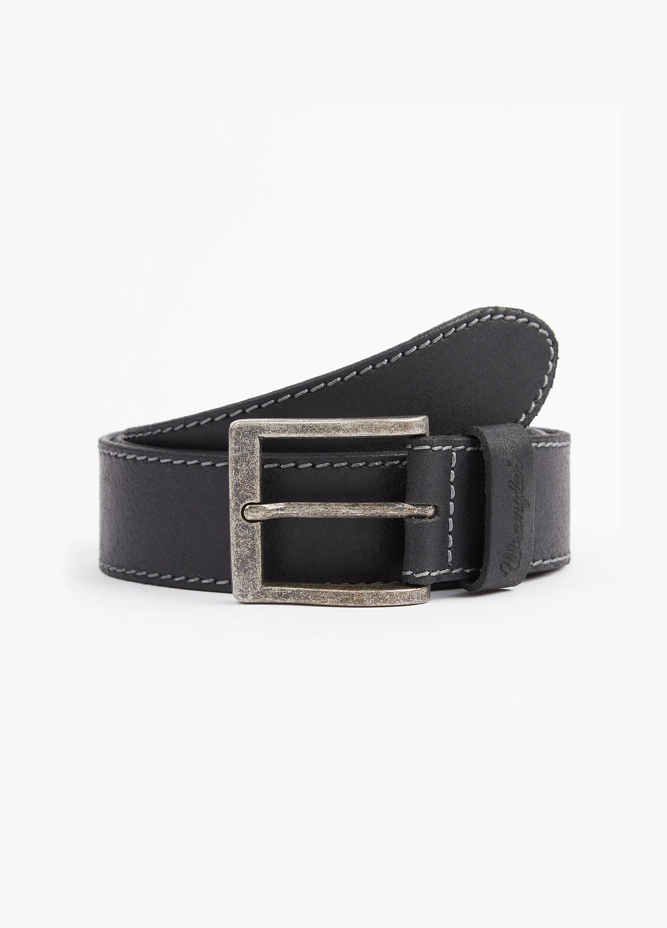 Wrangler Pasek Mski Basic Stitched Black