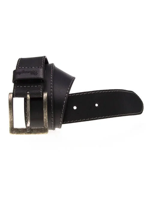 Wrangler Pasek Mski Basic Stitched Black