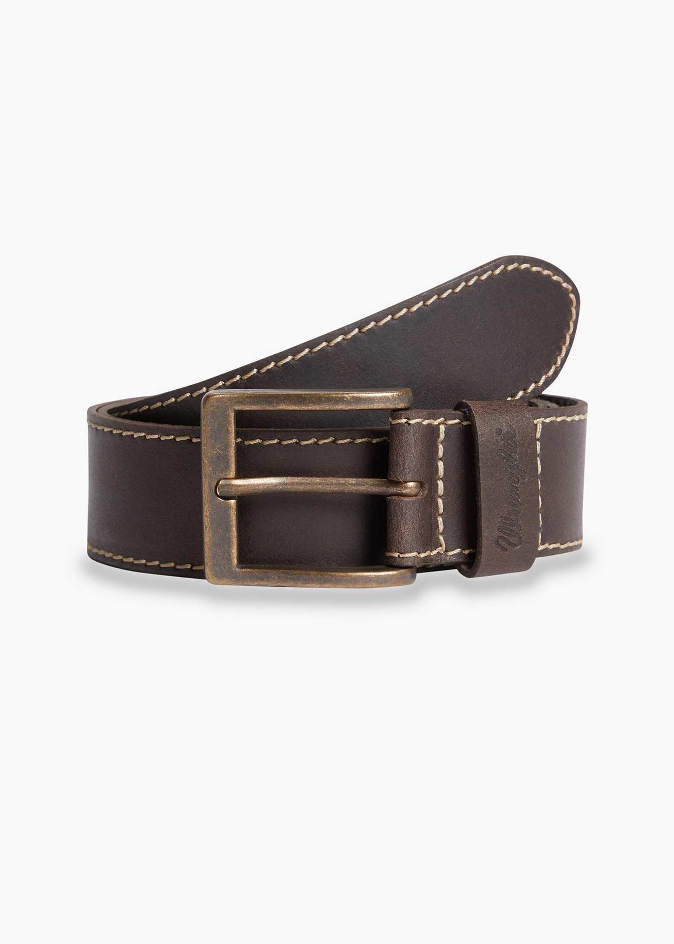 Wrangler Basic Stitched Belt Brown - W0081US85