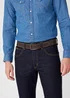 Wrangler Basic Stitched Belt Brown