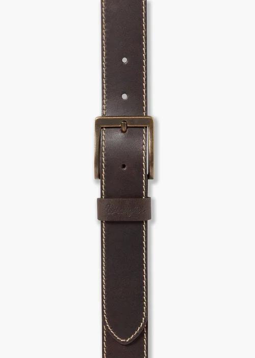 Wrangler Basic Stitched Belt Brown