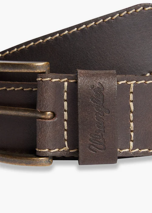 Wrangler Basic Stitched Belt Brown