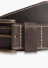 Wrangler Basic Stitched Belt Brown