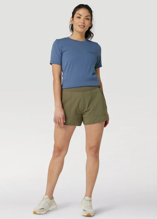 Wrangler Mix Material Shorts Dark Olive