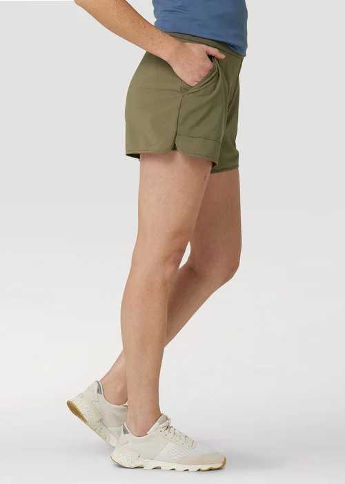 Wrangler Mix Material Shorts Dark Olive
