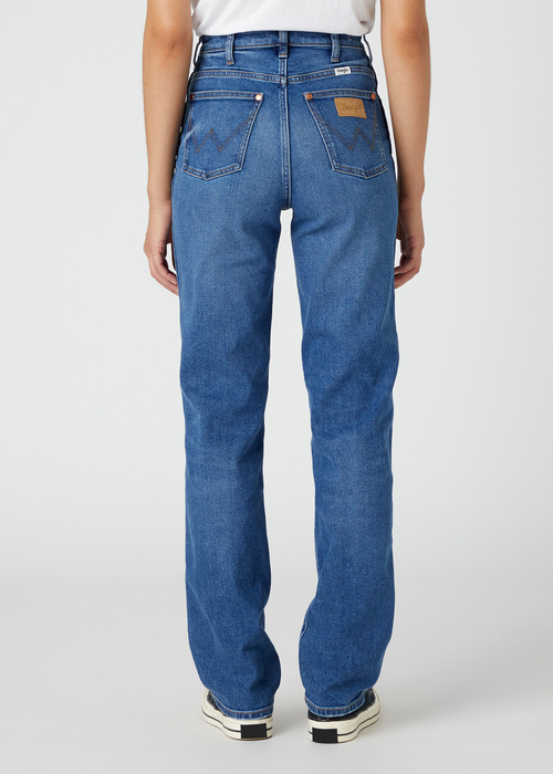 Wrangler Mom Straight Smoke Sea - W27MYLZ71